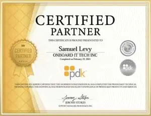 PDK Certificate