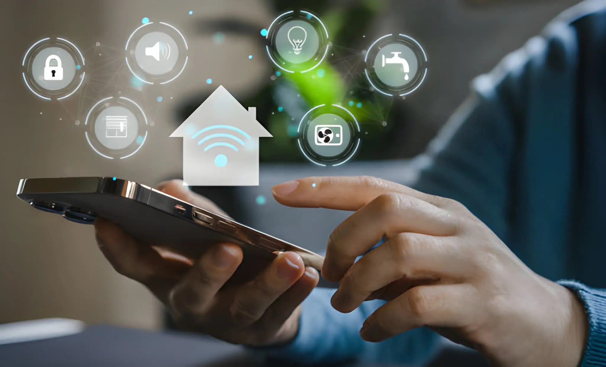 Front door with access control and intercom integrated into Home Automation system